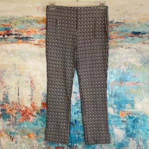 Chico’s NEW Knit Stretch Pants Black & White Print Sz 2P